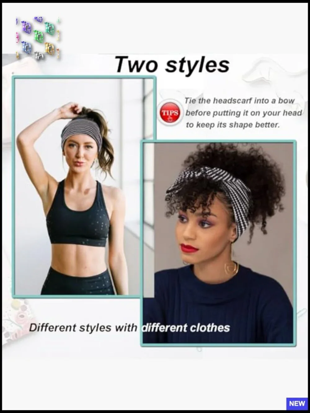 Adjustable Knotted Boho Headbands Set Yoga Workout Elastic Fashion Wide Hair